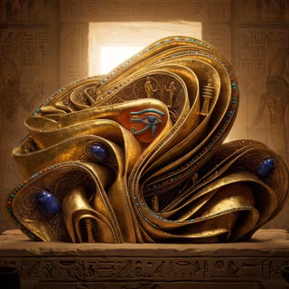Windows bloom desktop wallpaper mod - Golden egyptian treasure from ancient Egypt