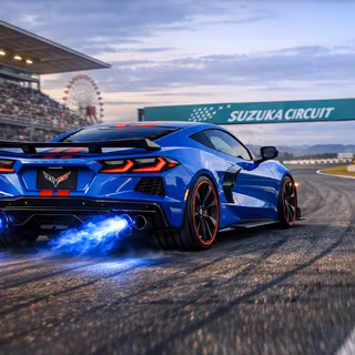 Corvette Stingray 2020 in Suzuka, Japan