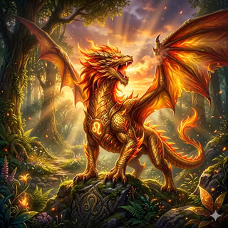 Dragon of Zodiac Leo ♌️