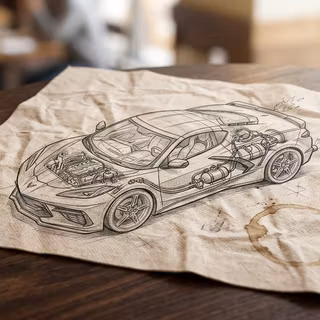 Corvette Stingray 2020 Sketch nitro