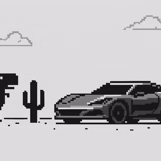 Corvette dot black and white