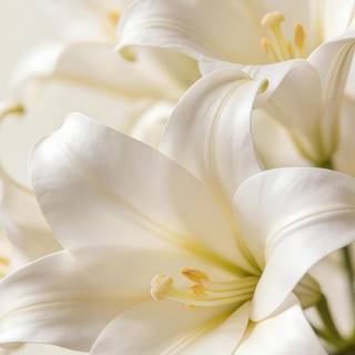 White Lily Elegant Bloom 4K Wallpaper