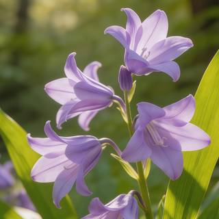 Purple Hosta Elegant 4K Phone Wallpaper