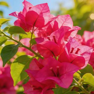 Fuchsia Bougainvillea Bright 4K Phone Wallpaper