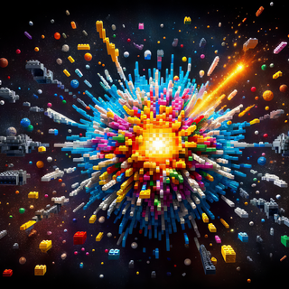 Big Bang Theory LEGO Explosion by robokoboto