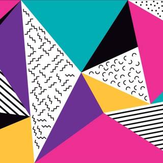 Memphis Scalene triangle polygon