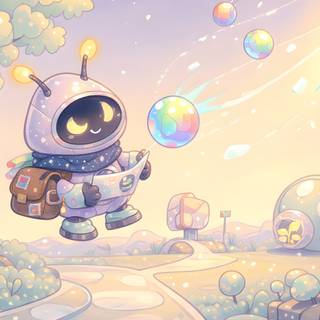 cute astronaut floating in the sky