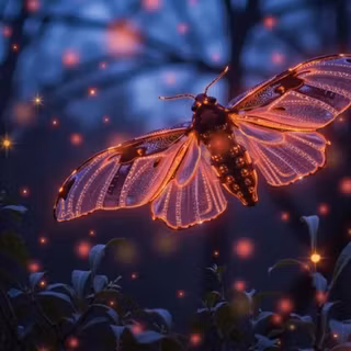 Bioluminescent moth