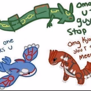 Funny Kyogre Rayquaza and Groudon 