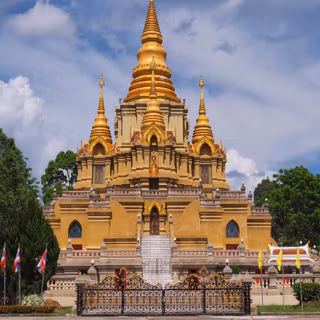 Wat Phutthathiwat, a royal temple in Betong, Yala. ,Thailand