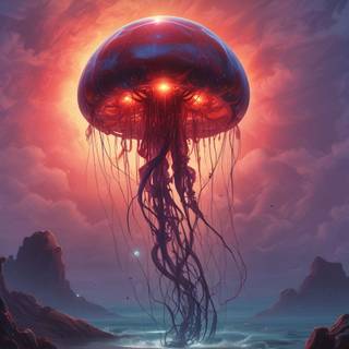 Red jellyfish 