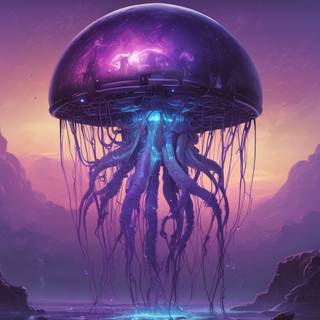 Purple jellyfish 