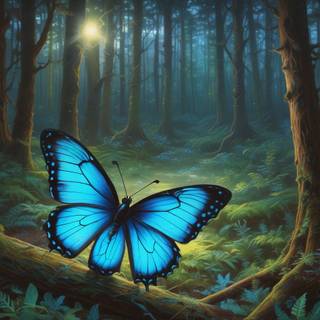 Blue morpho butterfly 