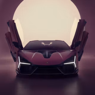Lamborghini Revuelto Purple car Wallpaper