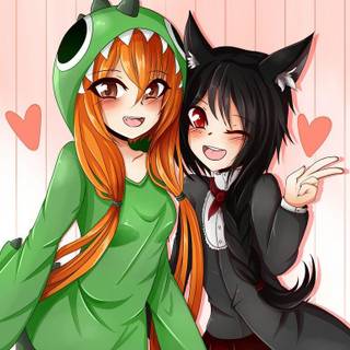 Me (black hair) + who