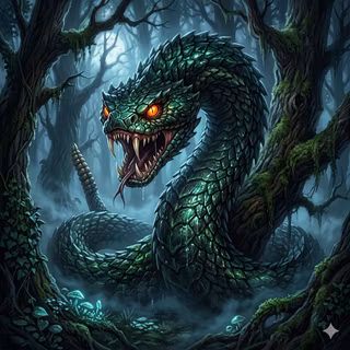 Monstrous Diamondback Rattlesnake Beast