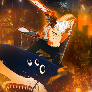 Denji & Beam: The Ultimate Duo – Chainsaw Man Cinematic Digital Art