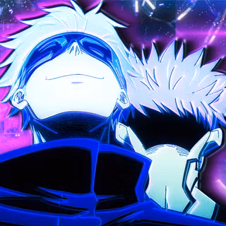 Gojo Satoru: Infinite Void Neon – 4K Stylized Wallpaper. Cyberpunk aesthetic with high-contrast neon glows, digital glitch elements, and futuristic city backdrop.