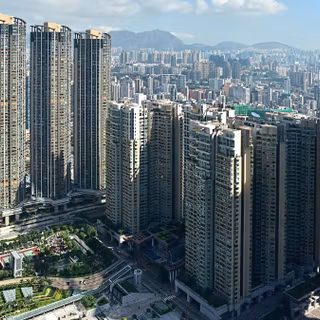 Urban architecture in hong kong in the day