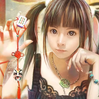 Anime mahjong twintails Playmat Gaming Ma