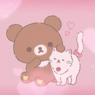 rilakkuma with cat cute aesthetic