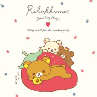 cute strawberry rilakkuma aesthetic cute!!