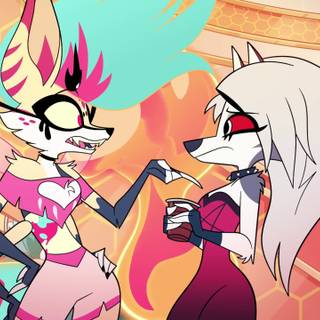 Queen Bee and Loona Helluva Boss