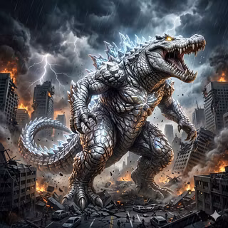 White Crocodile Kaiju