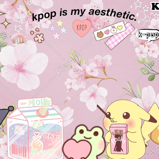 cute aesthetic "K-pop is my aesthetic" wallpaper