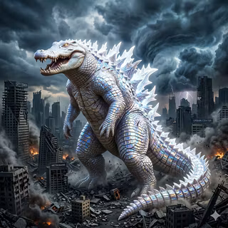 White Alligatorzilla