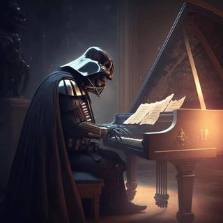 Darth Vader playing the Piano