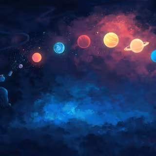 An Astronaut Paints The Solar System