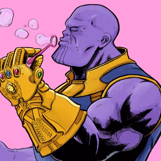 Thanos Blowing Bubbles 