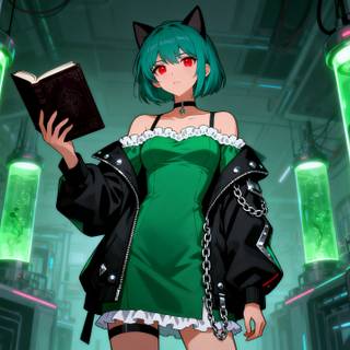90s cat anime girl