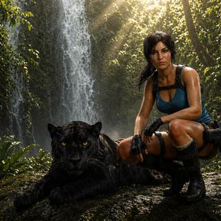 Lara Croft Enhanced Jungle Picture WALLPAPER 