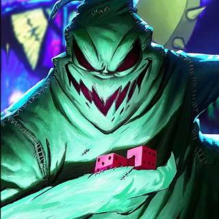 Oogie Boogie from the nightmare before christmas