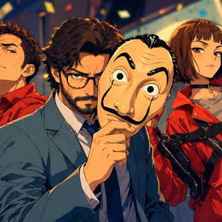 La Casa De Pepel, Bank Heist Netflix Series, ANIME STYLE WALLPAPER 2 HD