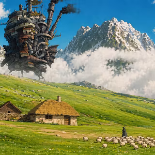 Howl's Moving Castle, Ghibli Studio - WALLPAPER 2 HD ENHANCED