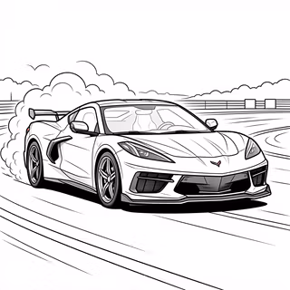Chevrolet Corvette Stingray 2020 coloring page