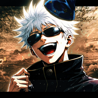 Gojo Satoru Glowing Aesthetic Desktop 4k Wallpaper - Jujutsu Kaisen