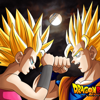 Caulifla  ss2 and  Goku ss2  wallpaper