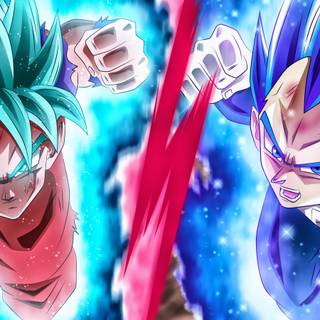 Goku ssgod ss x20 and vegeta ssgod ss evalld  desktop