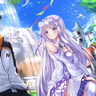 Subaru and Emilia wallpaper from Re.zero