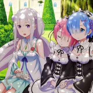 Emilia and Rem and her Sisier