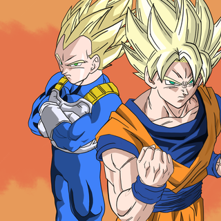 Vegeta  ssj and Goku ssj