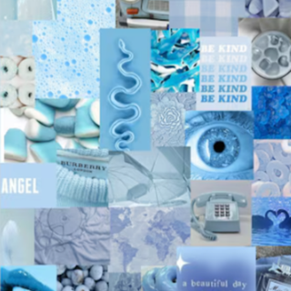 Blue Iphone Collage