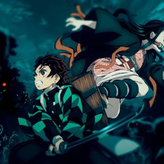 Nezuko and Tanjiro Demon Slaryer wallpaper 