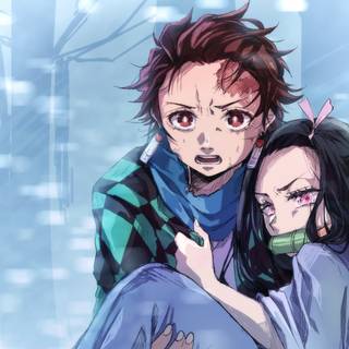 Nezuko and Tanjiro Demon Slaryer wallpaper 