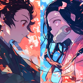 Nezuko and Tanjiro Demon Slaryer wallpaper 