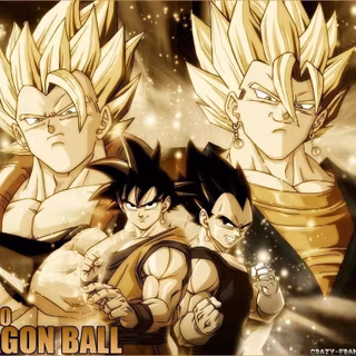 Gogeta ssj and Goku and Vegeta 